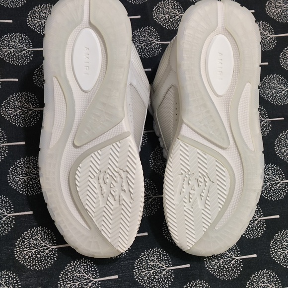 AMIRI White Low-Top Athletic Sneakers with Star Perforation main image 15